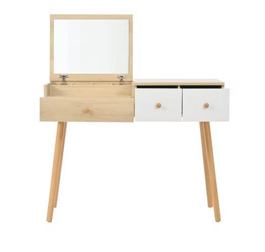 Compacte Kaptafel met Spiegel en Slimme Opbergruimte, Huis en Inrichting, Tafels | Kaptafels, Nieuw, Verzenden