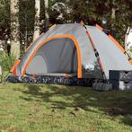 vidaXL Tent 5-persoons snelontgrendeling grijs en oranje, Caravans en Kamperen, Tenten, Verzenden, Nieuw, Tot en met 2