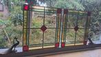 Art Deco Glas-in-loodraam (2) - 1920-1930, 1910-1920, Antiek en Kunst, Kunst | Designobjecten