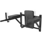 vidaXL Dipstation fitnessapparaat wandgemonteerd zwart, Sport en Fitness, Fitnessmaterialen, Verzenden, Nieuw