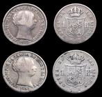 Spanje. Isabel II. Real Madrid 1852 / Barcelona 1853 Lote de