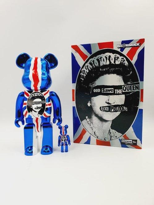 Sex Pistols x Medicom Toy Be@rbrick - Sex  Pistol God Save, Antiek en Kunst, Kunst | Schilderijen | Modern