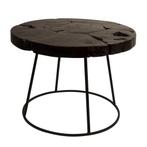 *WOONWINKEL* Dutchbone Kraton Ronde Salontafel Donker Teakho, Huis en Inrichting, Tafels | Salontafels, Verzenden, Nieuw