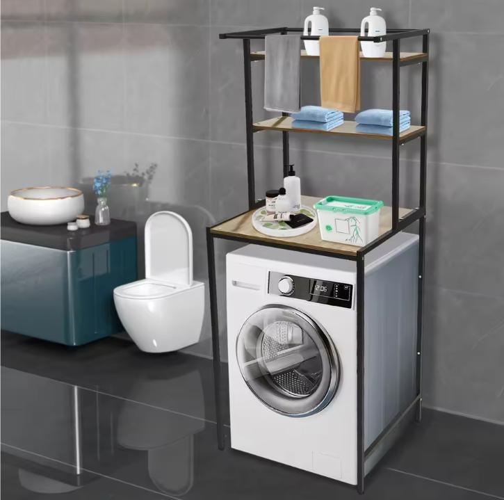 Wasmachine Opbergrek – 3-Lagen Vrijstaand Badkamerrek, Huis en Inrichting, Kasten | Boekenkasten, Nieuw, Verzenden