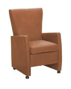 Eetkamerstoel Max - eetkamerstoelen - Cognac, Nieuw, Bruin, Stof