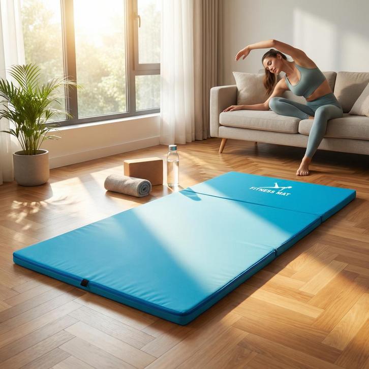 Fitness mat opvouwbaar 120x200x5cm | Waterdicht | Scherpe..., Sport en Fitness, Fitnessmaterialen, Armen, Nieuw, Fitnessmat, Ophalen of Verzenden