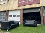 Bankstel ROLF BENZ 322 design banken zwart leer 2,5+2 zit, Huis en Inrichting, Banken | Bankstellen, Zo goed als nieuw, Vierpersoons of meer