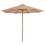 Parasol Hout 300cm - Tweedekansje voor Zomerse Dagen!, Ophalen of Verzenden, Nieuw, 3 tot 4 meter, Stokparasol