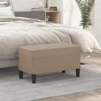 vidaXL Bankje 70x35x41 cm kunstleer cappuccinokleurig, Huis en Inrichting, Verzenden, Nieuw, Leer, Minder dan 150 cm