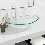 vidaXL Wasbak 54,5x35x15,5 cm gehard glas transparant, Doe-het-zelf en Verbouw, Sanitair, Verzenden, Nieuw
