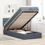 vidaXL Ottoman bed met matras en LEDs 90x190cm fluweel, 90 cm, Eenpersoons, Verzenden, Nieuw