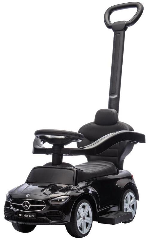 Eco Toys Zwart Mercedes Benz Loopauto met Duwstang 668, Kinderen en Baby's, Speelgoed | Buiten | Voertuigen en Loopfietsen, Loopvoertuig