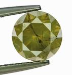 1 pcs Diamant - 1.54 ct - Rond - Natural Fancy Grayish