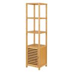 [en.casa] Staand rek Liminka bamboe badkamerkast 140x34x33 c, Huis en Inrichting, Verzenden, Nieuw