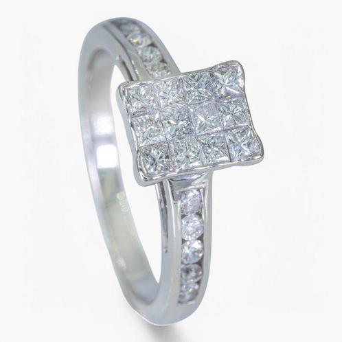 Zonder Minimumprijs - Ring - 18 karaat Witgoud, HRD -, Sieraden, Tassen en Uiterlijk, Ringen