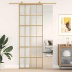vidaXL Schuifdeur 76x205 cm mat ESG-glas en aluminium, Doe-het-zelf en Verbouw, Deuren en Horren, Verzenden, Nieuw