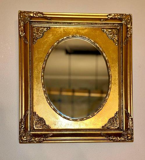 Wandspiegel - Gips, Glas, Hout, goudverf - Wandspiegel in, Antiek en Kunst, Curiosa en Brocante