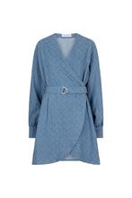 -50% Lofty Manner  Lofty Manner Dress flore blue denim  maat, Verzenden, Nieuw, Blauw