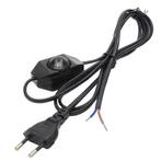 Stekkersnoer zwart + dimmer 1A - 200W | snoerdimmer 2-aderig, Verzenden, Nieuw