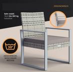 Polyrotan Balkonset Tuinset 3-delig Grijs (Tafels-Stoelen), Verzenden, Nieuw