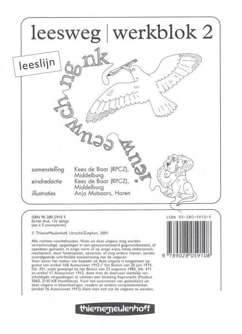 Leeslijn versie 1 Leesweg werkblok 2 (per stuk), Boeken, Schoolboeken, Nieuw, Verzenden