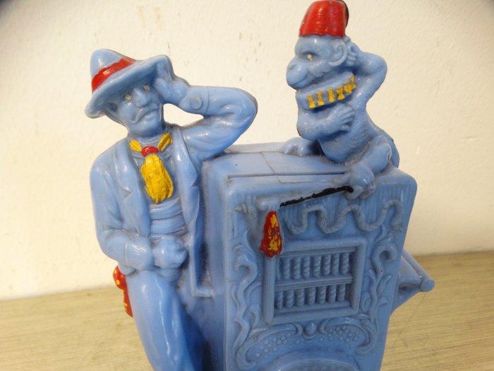 geen merk - Speelgoed Iconische Orgelman met aap spaarpot -, Antiek en Kunst, Curiosa en Brocante