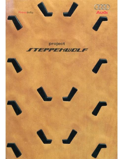2001 AUDI PROJECT STEPPENWOLF PERSMAP ENGELS, Boeken, Auto's | Folders en Tijdschriften, Audi