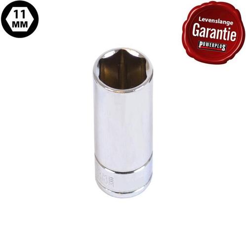Metrische lange dop 1/4 inch – 11 mm. zeskant dop – 5 cm., Doe-het-zelf en Verbouw, Gereedschapskisten, Ophalen of Verzenden