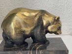 Greno - sculptuur, walking Panda - 17 cm - Gepatineerd brons