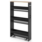 LIVSK opbergkar op wieltjes - 4-laags met oplaadstation - Pe, Doe-het-zelf en Verbouw, Verzenden, Nieuw