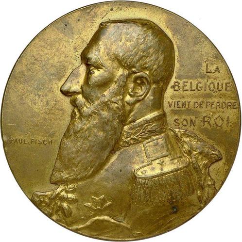 Belgisch-Congo. Medal Death of Leopold II - 1909 -, Postzegels en Munten, Munten | Nederland