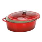 Braadpan | Gietijzer | 33 x 25cm | 6.5 L | Rood | gas, in..., Verzenden