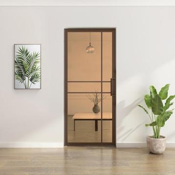 Stalen taatsdeur Brons 6 Vlaks  Brons rook glas Luxe design beschikbaar voor biedingen