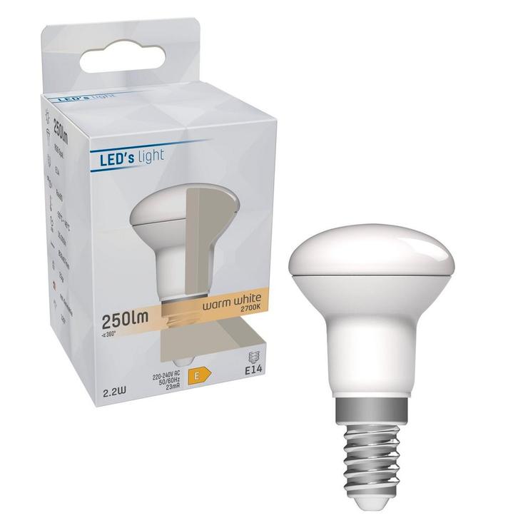 LED reflectorlamp E14 warmwit 2700K - 2.2W 250 lumen - R39 m, Huis en Inrichting, Lampen | Overige, Nieuw, Verzenden