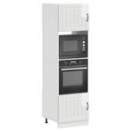 vidaXL Ovenkasten 2 st Lucca bewerkt hout glanzend wit, Huis en Inrichting, Keuken | Keukenelementen, Verzenden, Nieuw, Wit