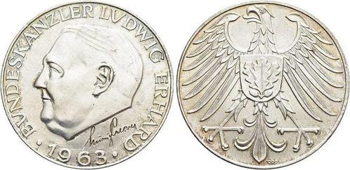 Ar-medaille 1963 Moderne medaille Erhard, Ludwig 1897 197..., Postzegels en Munten, Penningen en Medailles, Verzenden