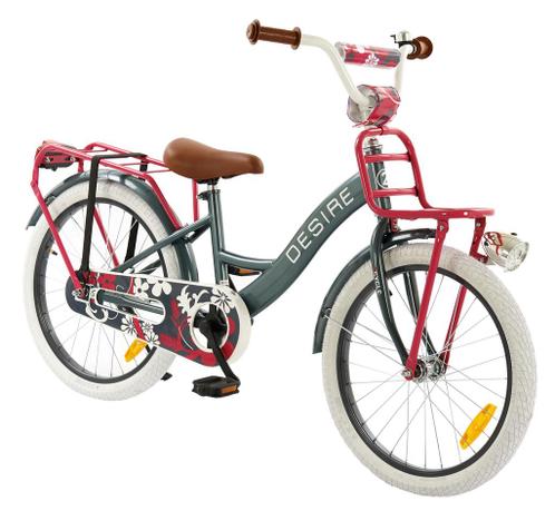 2Cycle Desire Kinderfiets - 20 inch - Voordrager -Grijs-Roze