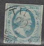 Nederland NR.1 groenblauw met Tiel-C VFU/gebr. (1015), Postzegels en Munten, T/m 1940, Verzenden, Gestempeld
