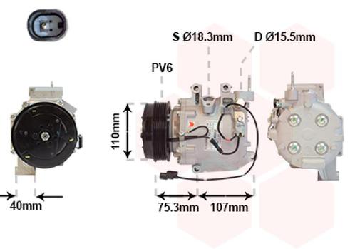 AIRCO COMPRESSOR VOOR HONDA CIVIC 2012-2017 38810R1AY01, Auto-onderdelen, Airco en Verwarming, Nieuw, Ophalen of Verzenden