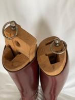 Antieke houten Laars leesten en lederen laarzen - Laarzen -, Antiek en Kunst, Curiosa en Brocante