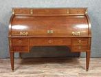 Bureau - Brons, Mahonie, Marmer - cilindertafel
