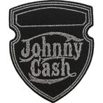 Johnny Cash - Metallic Shield - patch officiële merchandise, Nieuw, Ophalen of Verzenden, Kleding