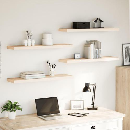 vidaXL Wandschapppen 4 st 90x23,5x4 cm bewerkt hout, Huis en Inrichting, Woonaccessoires | Wandplanken en Boekenplanken, Nieuw