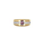 Ring - 18 karaat Geel goud, Witgoud - 0.46ct. tw. Robijn -, Nieuw