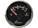 Wema Silver series Watertemperatuur meter - NMEA2000 - Zwart, Ophalen of Verzenden, Nieuw