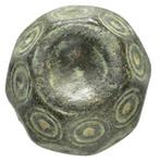 Bysantijnse bronsversierde peso polyedrisch - 18 mm diameter