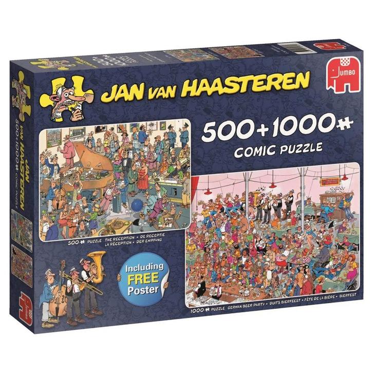 Jan van Haasteren Let’s Party! (19058) 500 & 1000 Stukjes -, Hobby en Vrije tijd, Denksport en Puzzels, Nieuw, Verzenden