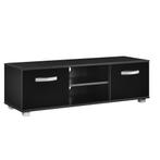 Tv meubel Laugar met planken 120x40x38 cm zwart, Huis en Inrichting, Kasten | Televisiemeubels, Verzenden, Nieuw