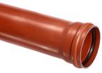 PVC buis bruin manchet 125mm SN4 lengte 5 meter