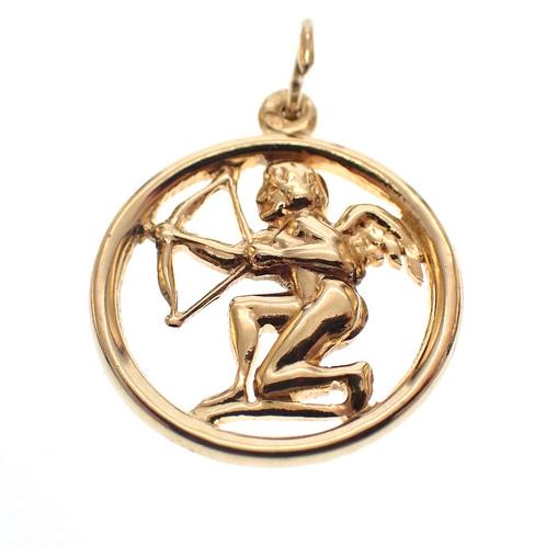 Gouden hanger van Cupido (14 karaat, Alle Gouden sieraden), Sieraden, Tassen en Uiterlijk, Bedels, Gebruikt, Overige merken, Goud